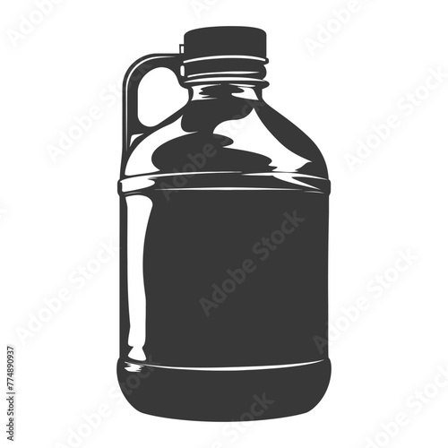 Silhouette Gallon of water black color only