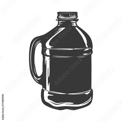 Silhouette Gallon of water black color only