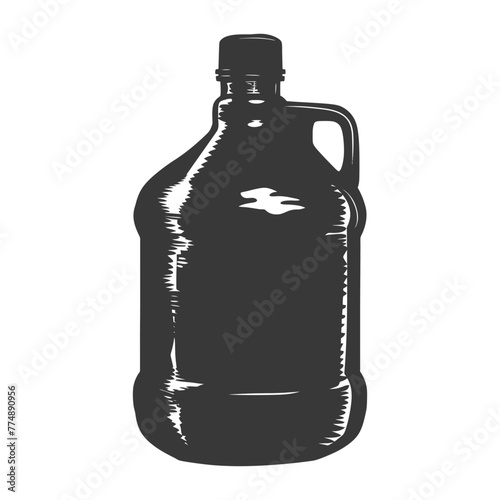Silhouette Gallon of water black color only