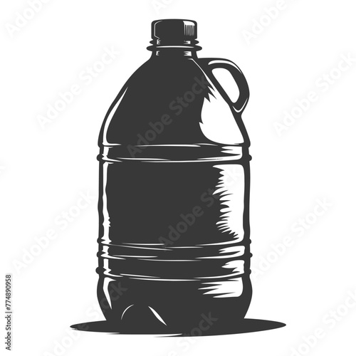 Silhouette Gallon of water black color only