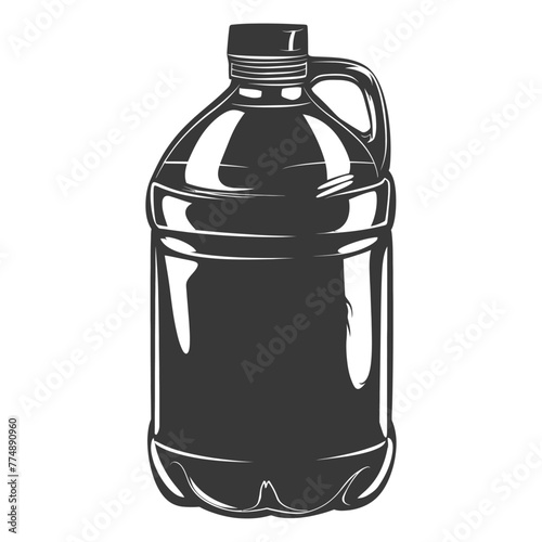 Silhouette Gallon of water black color only
