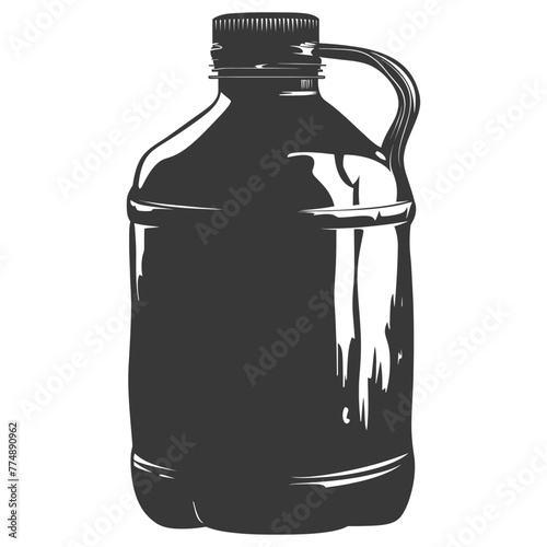 Silhouette Gallon of water black color only