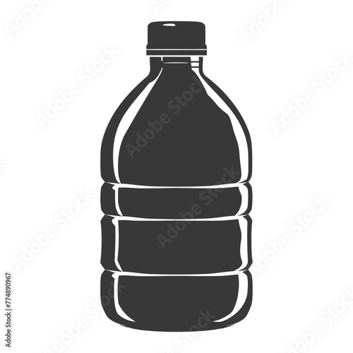 Silhouette Gallon of water black color only