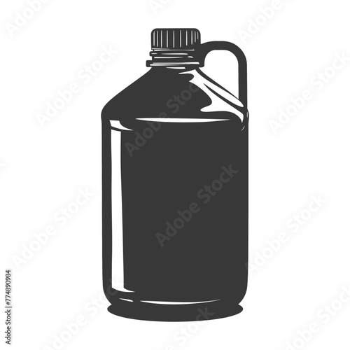 Silhouette Gallon of water black color only