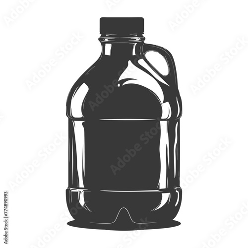 Silhouette Gallon of water black color only