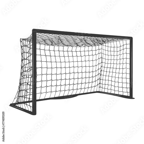 silhouette ground soccer goal sport black color only