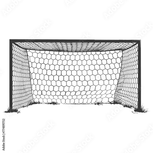 silhouette ground soccer goal sport black color only