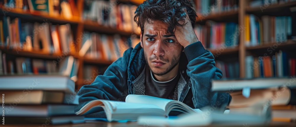 Overcoming Academic Challenges: Student Preparing for Exams Overcoming Academic Challenges: Student Preparing for Exams