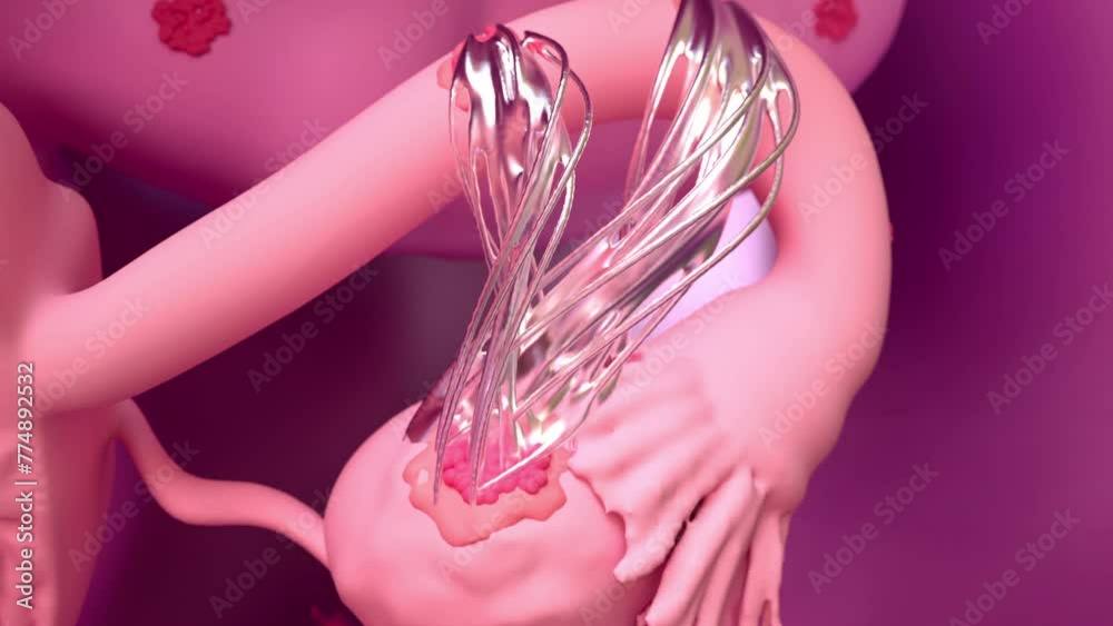 Endometriosis, condition in which tissue similar to the lining of the uterus, grows outside the uterus. It can causing severe pain, fertility issues, and other complications. 