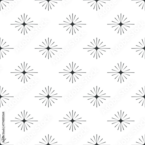 Vector seamless pattern. Modern stylish texture with monochrome trellis. Repeating geometric forms. Simple graphic design.