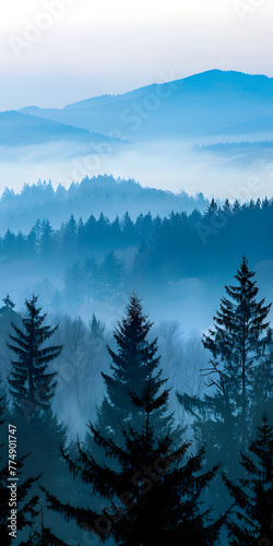 Alvorecer nebuloso nas montanhas © Alexandre