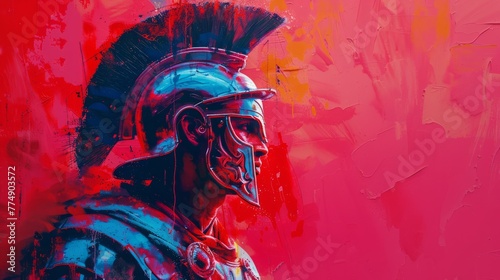 Urban Warrior: Photograph of a Roman Legionary Painted with Graffiti