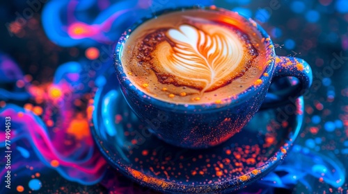 Merged Coffee: Photorealistic Close-Up