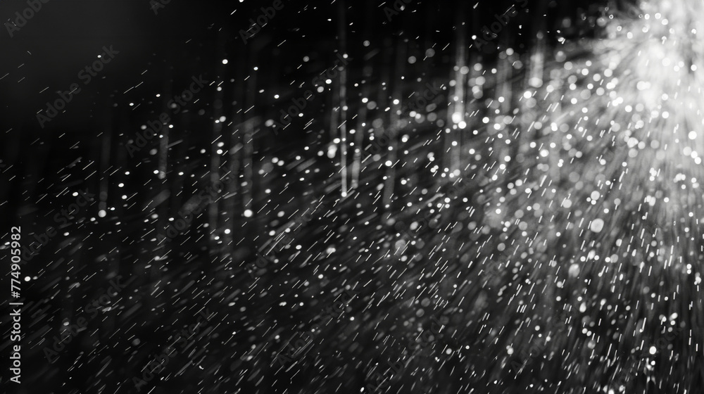 Rain on a black background. Raindrops falling against a backdrop of darkness, creating a serene ambiance. Rain on a black background. Raindrops falling against a backdrop of darkness, creating a serene ambiance.