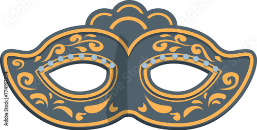 Stage fun mask icon cartoon vector. Festive fashion italy. Carnival mask