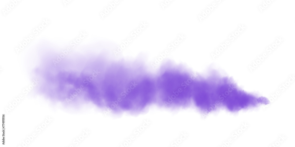 Purple fog in slow motion. Realistic atmospheric purole smoke. Red fume slowly floating rises up. PNG.
