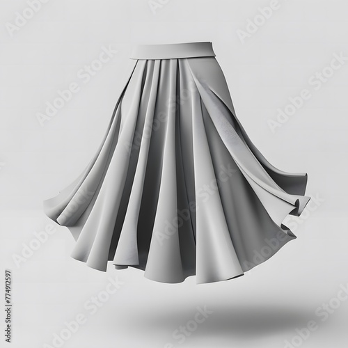 3D Midi skirt Mock up photo