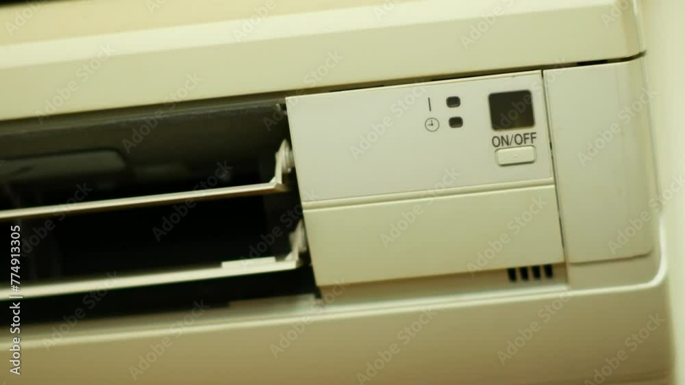 Air Conditioner Operation: Power On Off and Blade Movement