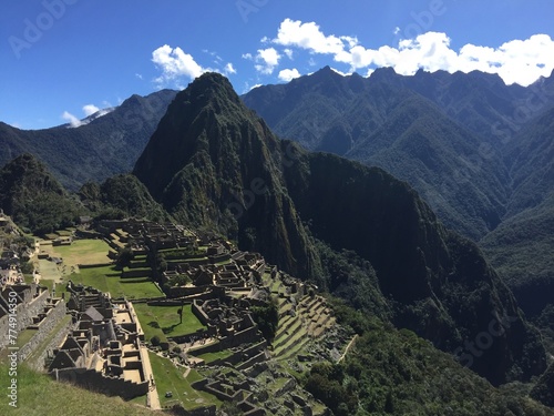 Machu Picchu citadel in the Peruvian Andes photo