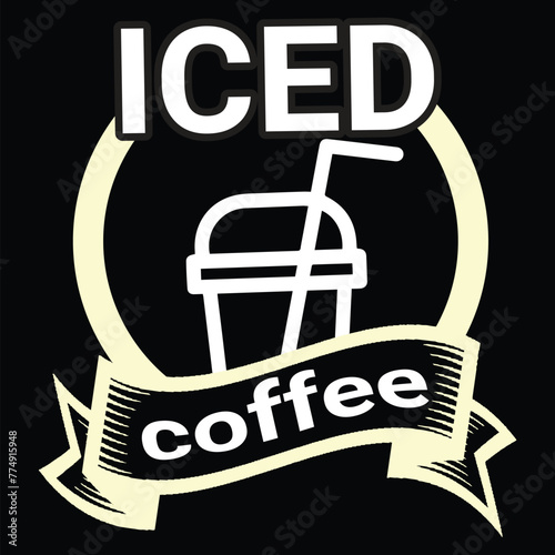 Iced coffee T-shirt design