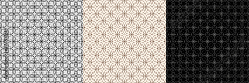 Three geometric patterns in...