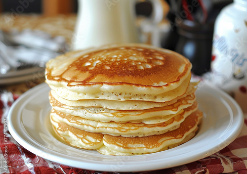 plain pancakes --no toppings  honey