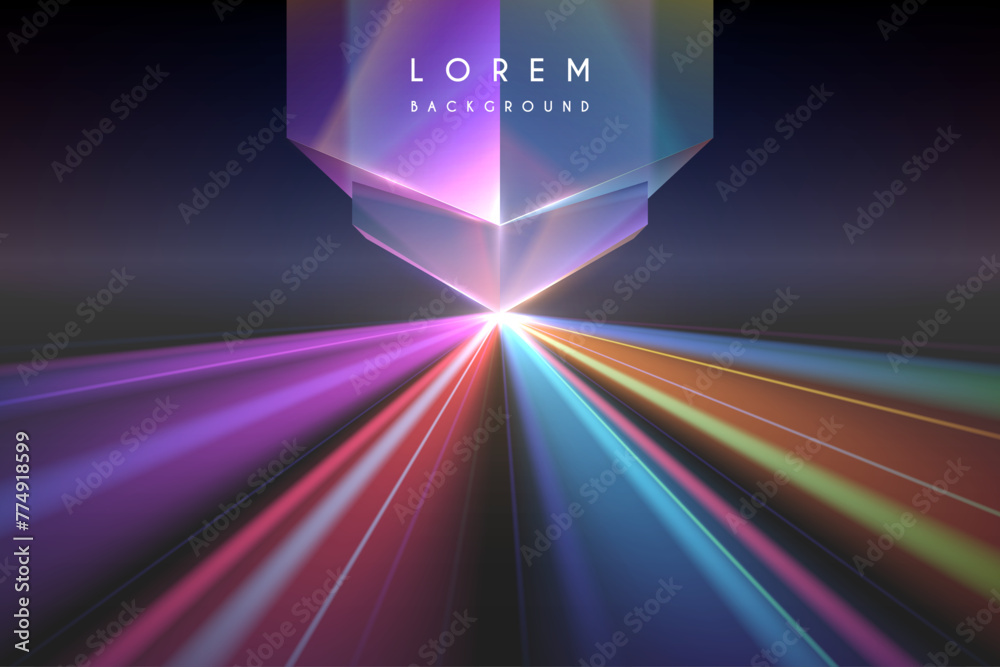 Crystal with light refraction effect