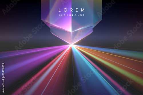 Crystal with light refraction effect