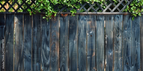 lattice fence that affords privacy for the backyard photo
