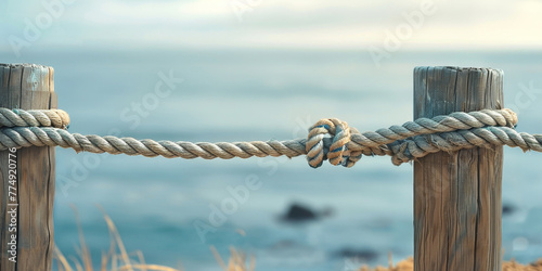 nautical-themed rope fence photo