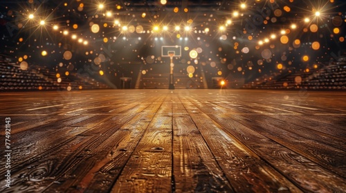 Basketball Court With Hoop