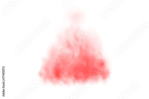 Red fog in slow motion. Realistic atmospheric red smoke. Red fume slowly floating rises up. PNG. 