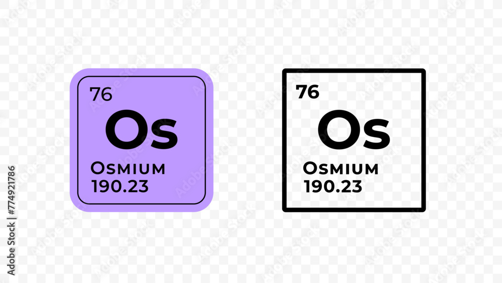 Osmium, chemical element of the periodic table vector design Osmium, chemical element of the periodic table vector design