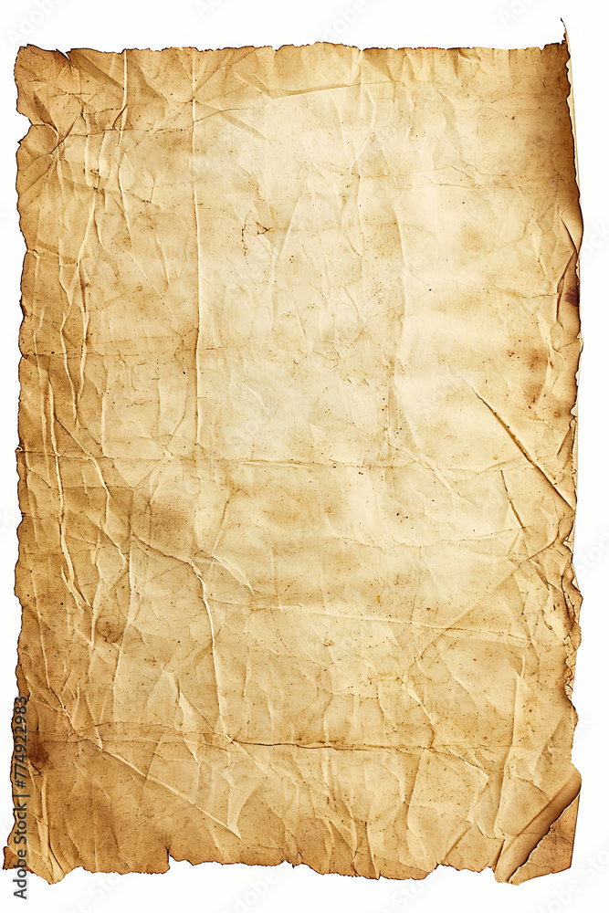Brown Paper on White Background