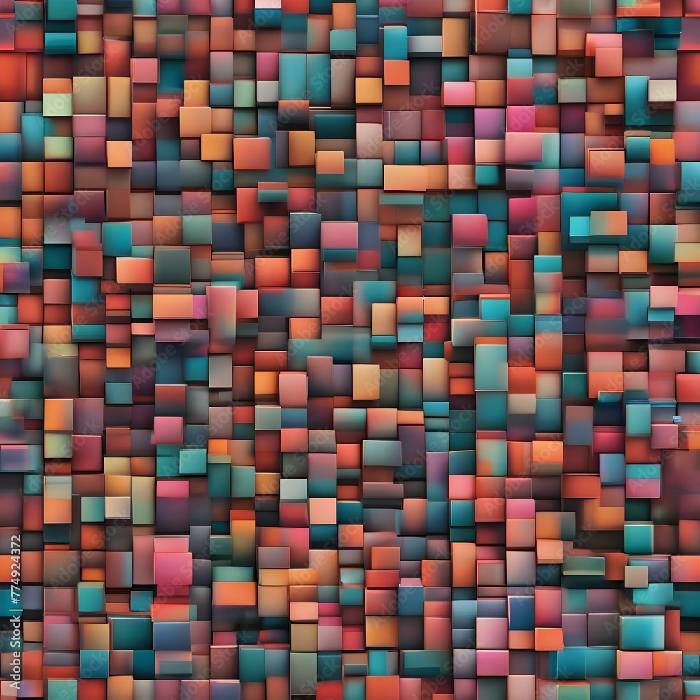 A digital artwork with a pattern of overlapping squares1 A digital artwork with a pattern of overlapping squares1