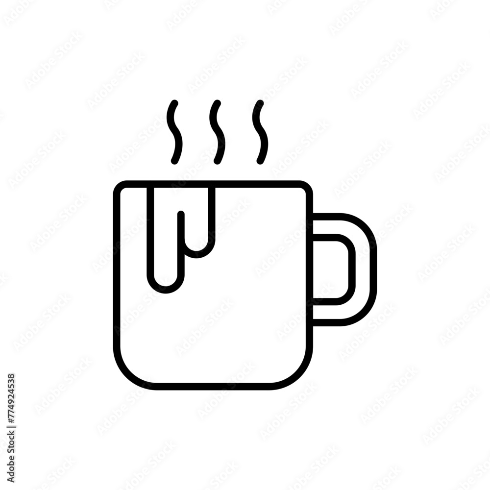 Chocolate drink outline icons, minimalist vector illustration ,simple transparent graphic element .Isolated on white background Chocolate drink outline icons, minimalist vector illustration ,simple transparent graphic element .Isolated on white background
