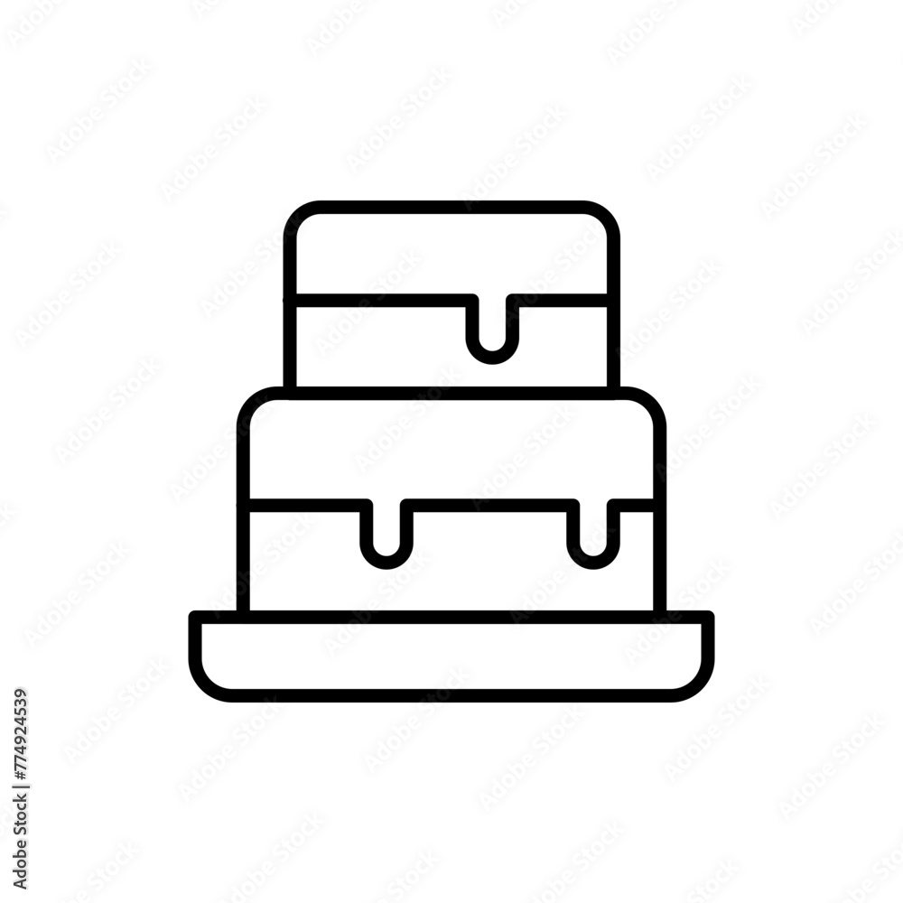 Chocolate cake outline icons, minimalist vector illustration ,simple transparent graphic element .Isolated on white background Chocolate cake outline icons, minimalist vector illustration ,simple transparent graphic element .Isolated on white background