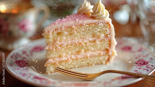 Fork and Plate With Cake
