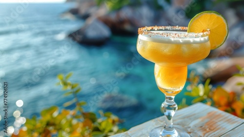 Glass of Orange Juice on Wooden Table