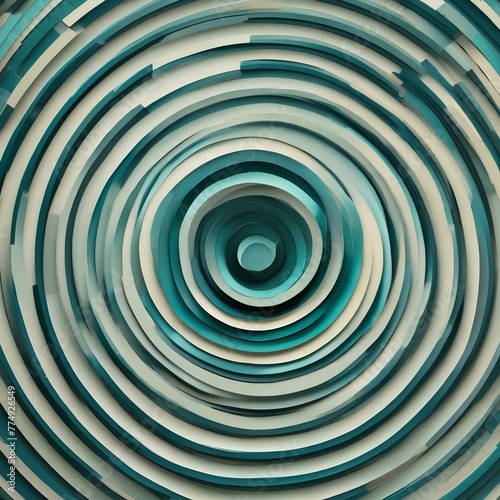 A pattern of concentric circles in shades of teal3