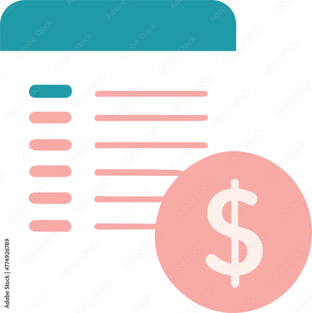 budgeting, icon colored shapes
