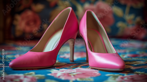 Pink High Heels on Table