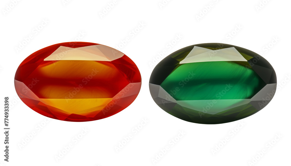 set of gemstones isolated on transparent background cutout set of gemstones isolated on transparent background cutout