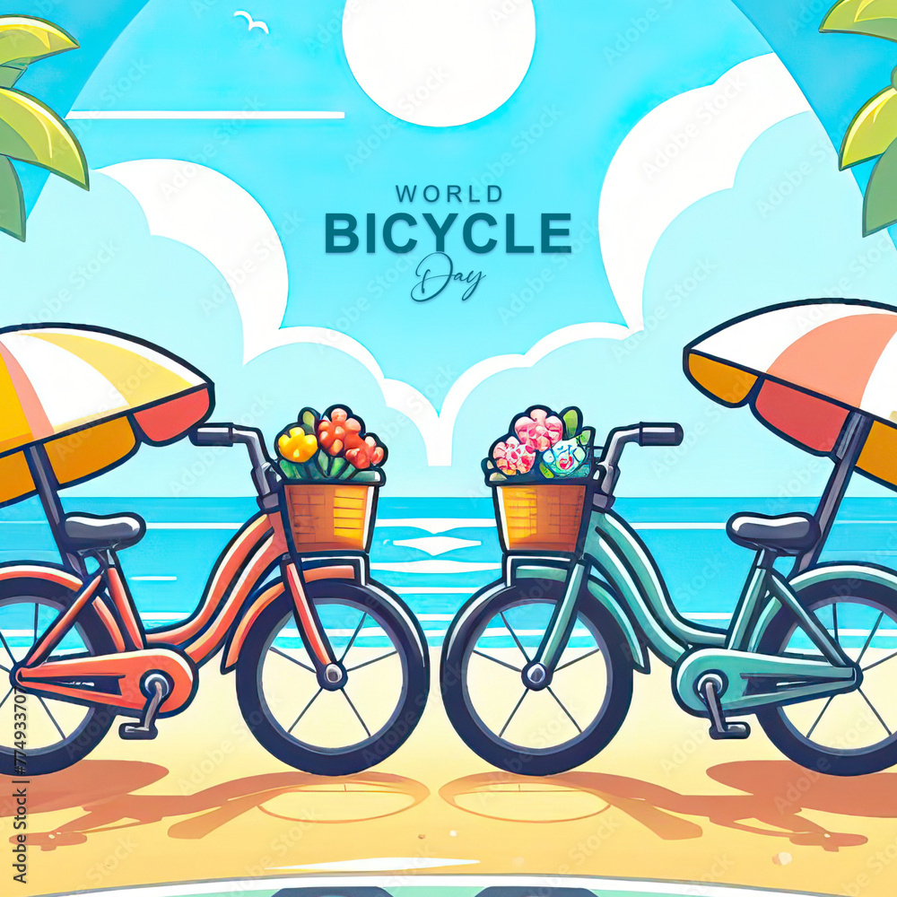 World Bicycle Day, and World Bicycle Day poster, save the environment, World Bicycle Day vector, man riding bicycle, Save Environment, World Bicycle Day on June 3, vector World Bicycle Day poster