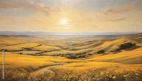 Beautiful yellow landscape
