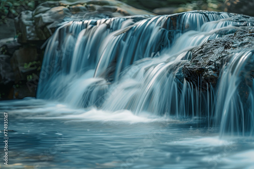 Closeup of waterfall for background