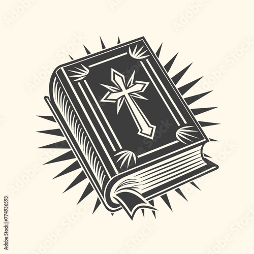 Bible book vector icon