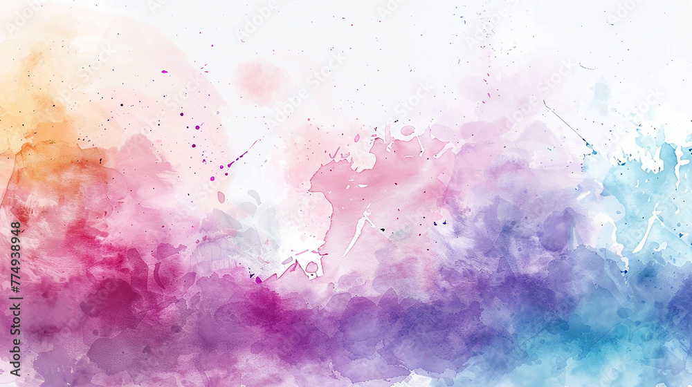 Artistic watercolor backdrop with delicate brushstrokes, elevating the aesthetic of presentations.