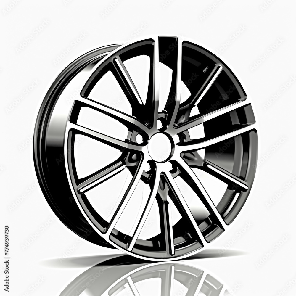 rims from the wheels in the car, on a white background сreated with Generative Ai rims from the wheels in the car, on a white background сreated with Generative Ai