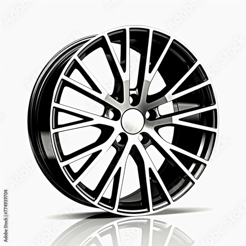 rims from the wheels in the car  on a white background   reated with Generative Ai